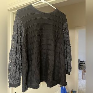 Black Anthropologie sweater by eri+ali size large